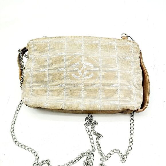 Chanel Canvas Leather Clutch Bag - Picture 1 of 7